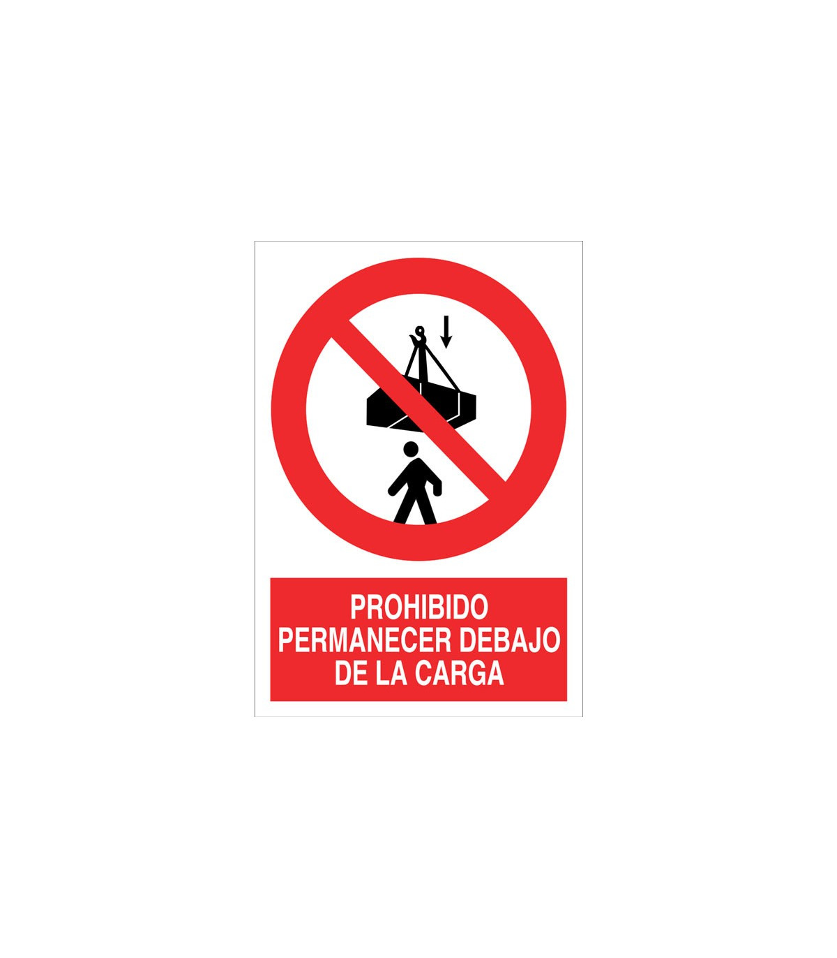 Señal de prohibido Permanecer debajo de la carga COFAN, comprar online