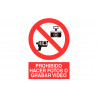 Signal d'interdiction de prendre des photos ou d'enregistrer des vidéos COFAN