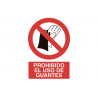 Señal de Prohibido el uso de guantes COFAN
