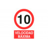 Prohibition sign Speed 10 km COFAN