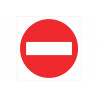 Sinal de proibição da passagem do pictograma COFAN