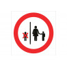Sign prohibiting the use of elevators for unaccompanied minors under 14 years of age COFAN