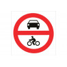 Prohibida la entrada de coches y motocicletas, señal de pictograma COFAN