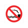 Señal de Prohibido lanzarse al agua de cabeza (solo pictograma) COFAN