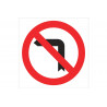 Signo proibido virar à esquerda (apenas pictograma)