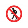 Panneau de pictogramme d'interdiction de passage COFAN