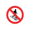 Signo proibido de pisar (apenas pictograma)