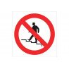 Pictogram only sign No climbing stairs COFAN