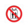 Señal de solo pictograma Prohibido personas en el montacargas COFAN