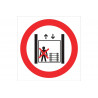 Señal de Prohibido personas y cargas (solo pictograma) COFAN