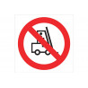 Signal d'interdiction d'utilisation de chariots (pictogramme uniquement)