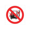 Sign prohibiting the transfer of people in forklifts (pictogram) COFAN