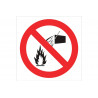 Signo proibido apagar fogo com água (pictograma) COFAN