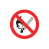 Signal de pictogramme interdit de mettre le feu COFAN