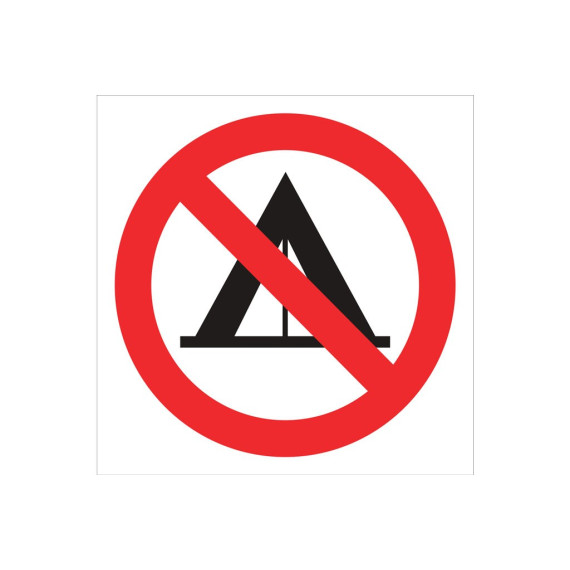 Pictogramme solo solo interdit - Camping interdit