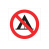 Señal de solo pictograma Prohibido acampar COFAN