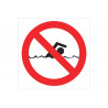 Signo de apenas um pictograma Proibição de banho COFAN