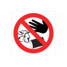 Proibição de despejo de lixo, sinal de pictograma COFAN