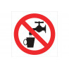 Marca de proibição de beber água (não potável)