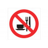 Señal de pictograma Prohibido comer y beber COFAN