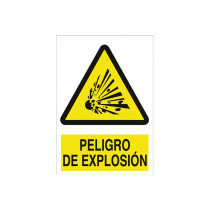 Sinal aviso Pictorama e texto - Perigo de explosão