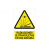 Warning signal Ultraviolet radiation in welding