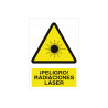 Panneau d'avertissement Danger ! Rayonnement laser COFAN