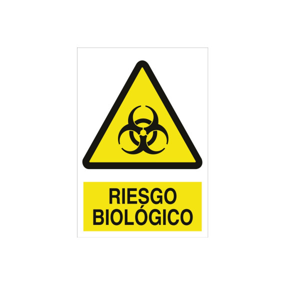 Signal Warning PICTORAMA and text - Biological risk
