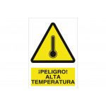 Signal Avertissement Pictorama et Text - Danger! température élevée