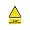 Señal advertencia ¡Peligro! alta temperatura 2 COFAN
