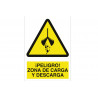 Warning sign Danger loading and unloading area COFAN