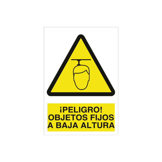 Signalwarnung Pictorama und Text - Feste Objekte in geringer Höhe