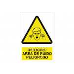 Sinal aviso Pictorama e texto - perigo Área Perigo