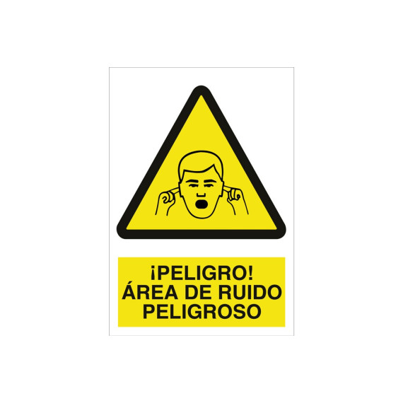 Sinal aviso Pictorama e texto - perigo Área Perigo