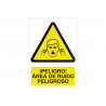 Warning signal Danger noisy area (text and pictogram) COFAN