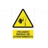 Warning sign Danger risk of entrapment 2