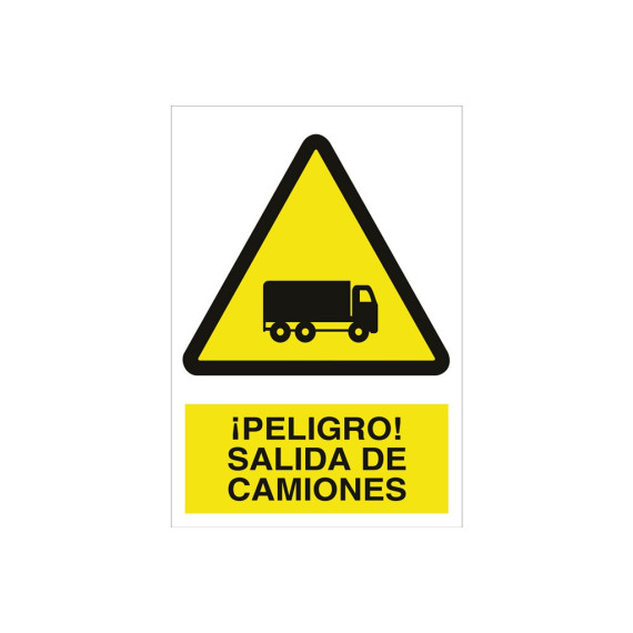 SEGNALE ATTENZIONE Pictorama e testo - Pericolo! camion