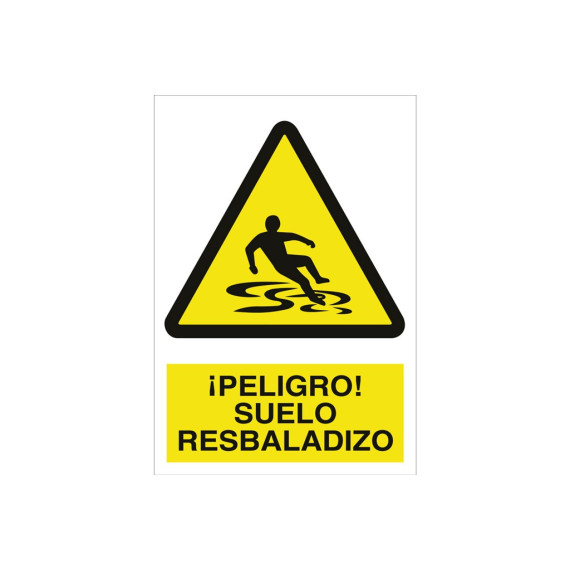 SEGNALE ATTENZIONE Pictorama e testo - Pericolo! scivoloso