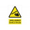 Industrial warning sign Danger! COFAN sharp blade