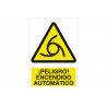 Warning sign Danger automatic ignition COFAN