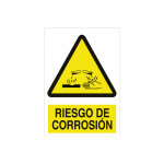 Signal Warning PICTORAMA AND TEXT - Risk of corrosion