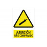 Señal de advertencia y peligro ¡Atención! aire comprimido COFAN