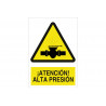 Warning and danger sign Attention! high pressure COFAN