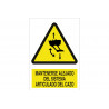 Warning sign Keep away from COFAN bucket articulated system