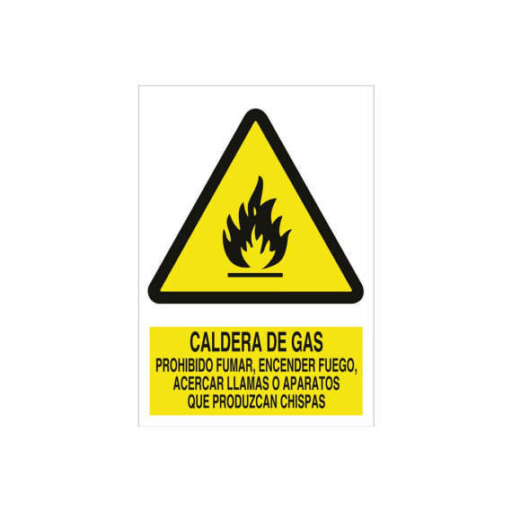 Signal Warning PICTORAMA and text - gas boiler