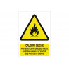Warning and danger sign COFAN gas boiler