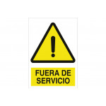 Sinal aviso Pictorama e texto - fora do serviço