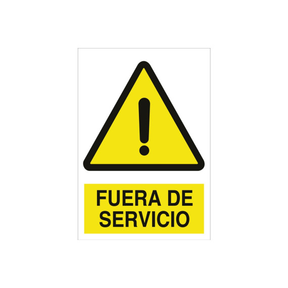 Sinal aviso Pictorama e texto - fora do serviço