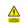 Señal advertencia y peligro ¡Atención! No utilice la máquina COFAN