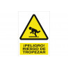 Cartel de advertencia ¡Peligro! riesgo de tropezar COFAN